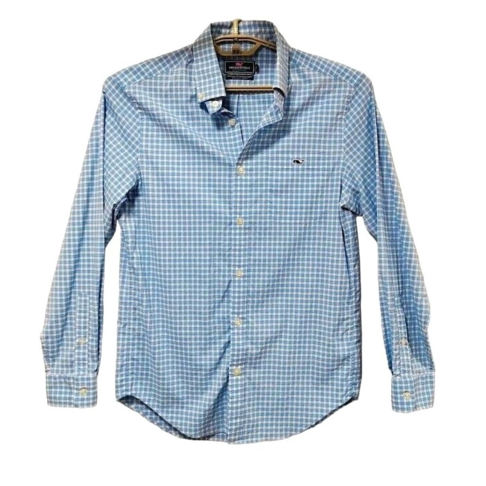 Vineyard Vines Performance Stretch Plaid Classic Fit Tucker Button Down Shirt S